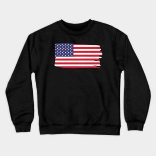 American Flag USA United States of America US 4th of July Crewneck Sweatshirt